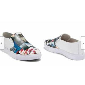 ROBERT GRAHAM Fabritto Printed Leather Slip-On Sneaker Sz 10.5